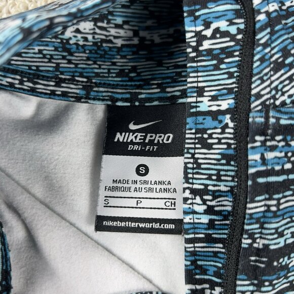 Nike Pro Dri-Fit 1/4 Zip Shirt Blue Black Women’s Size Small - Picture 3 of 9